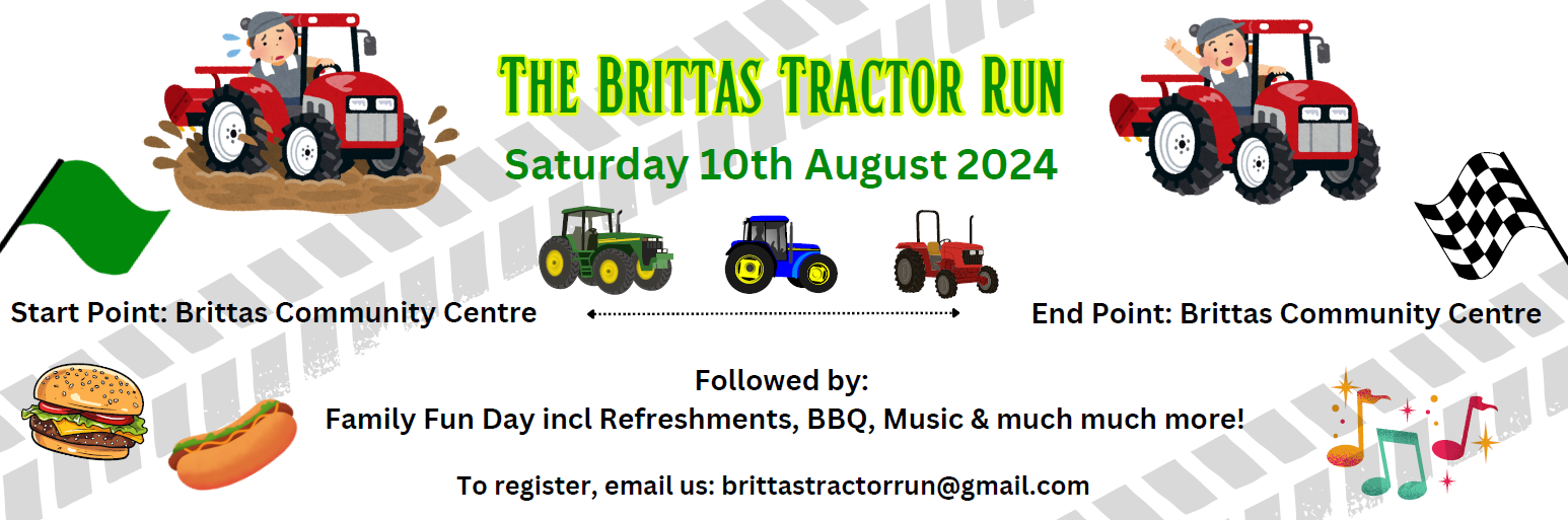 Brittas Tractor Run 10th of August passing through Manor Kilbride