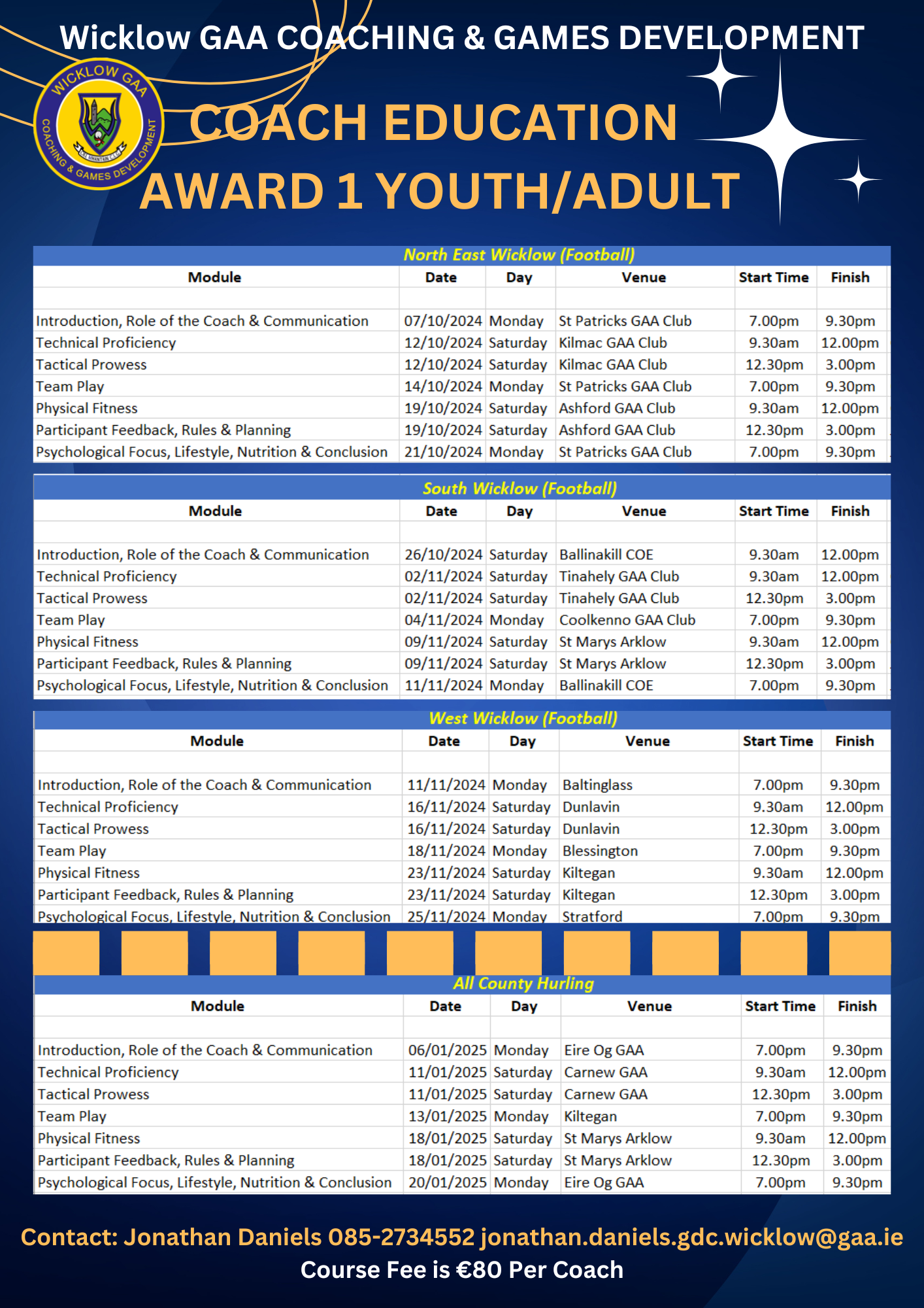 Interested in Coaching for 2025? Safeguarding and Coaching Award 1 Youth/Adult Coach