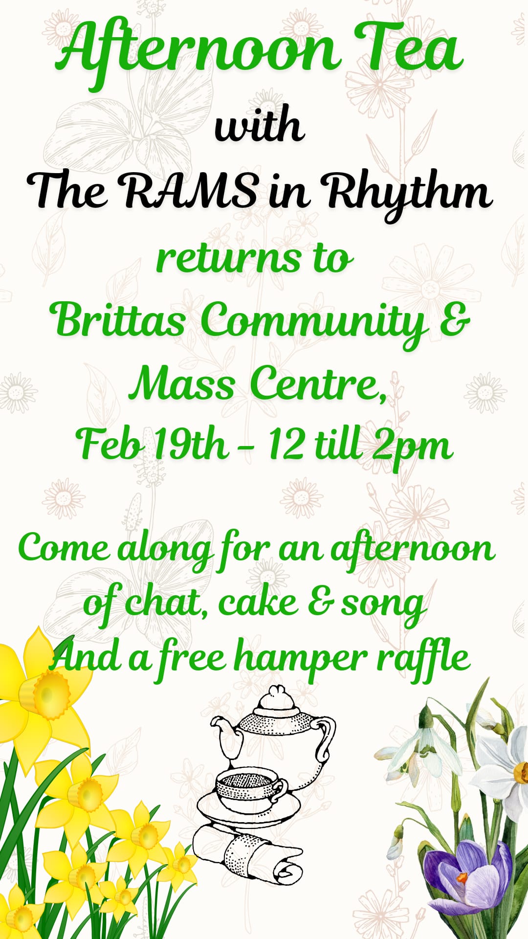 Some upcoming and interesting social events with our neighbours in Brittas for your information